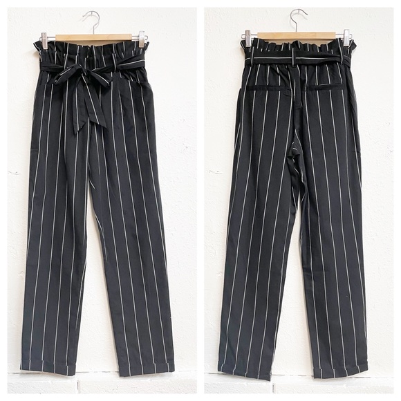 Thread & Supply Pants - Thread & Supply Paper bag Striped Pants XS